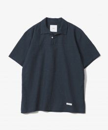 Linen Resort Shirts [Navy]