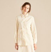 18 S/S FIN BLOUSE [IVORYNAVY]