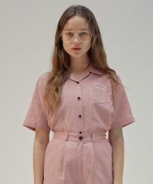린넨 포켓 셔츠 [핑크]