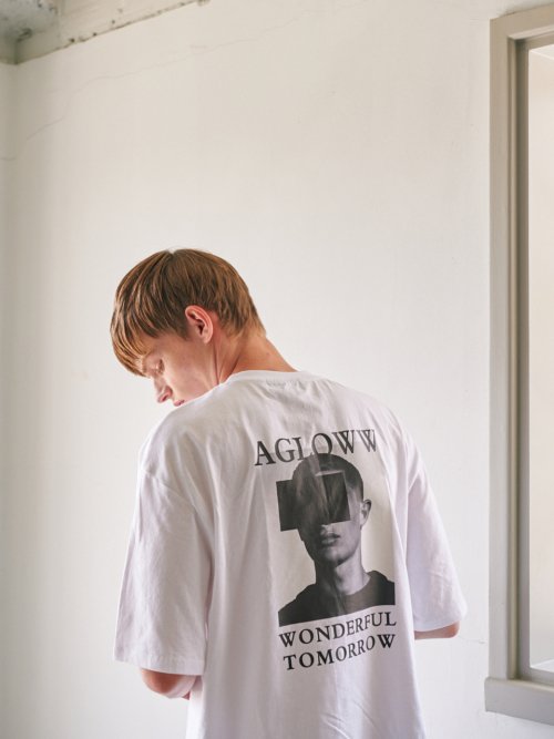 에프터글로우(AFTERGLOW) FACE PRINT SHORT SLEEVE WHITE - 39,000 | 무신사 스토어