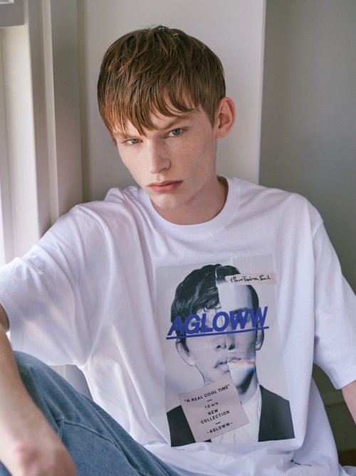 에프터글로우(AFTERGLOW) PRISM PRINT SHORT SLEEVE WHITE - 31,200 | 무신사 스토어