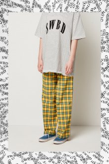 TAPE TARTAN PANTS YELLOW