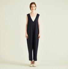 18 S/S SUMMER JUMPSUIT [BEIGENAVY]