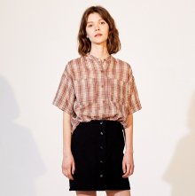 18SS SUMMER CHECK BLOUSE