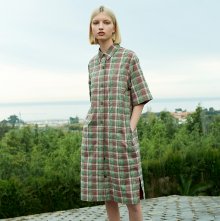 18SS SUMMER CHECK COVER DRESS