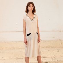 18SS SUMMER LINEN KNITTED DRESS