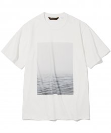 18ss wave photo S/S tee off white