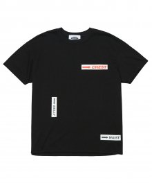 바디 로고 1/2 티셔츠 (black)