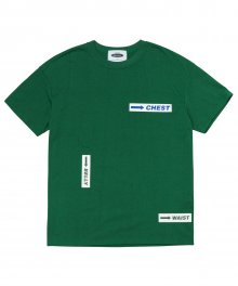 바디 로고 1/2 티셔츠 (green)