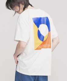 PLCT 기하학 로고 1/2 티셔츠 (white)