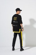 리와인더(RWDER) 컬러 포인트 라운드 반팔 티셔츠(BLACK)
