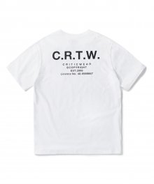 C.R.T.W 반팔 티셔츠 White