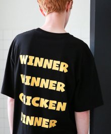 치킨 디너 오버핏 반팔 티셔츠 블랙