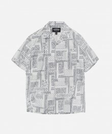 ALOHA HALF SHIRT _ PAISLEY WHITE