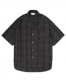 Over Wide 1/2 Check Shirt