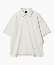 Seersucker Polo Shirts [Ecru]