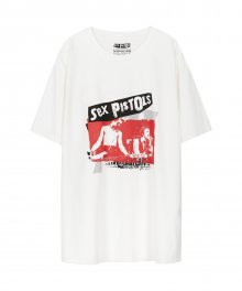 유니섹스 섹스피스톨즈 콜라보레이션 티셔츠  atb215u(White/Johnny & Sid)