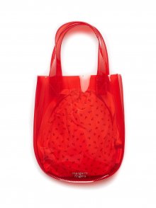 round pvc tote bag (red)