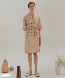 SUMMER DOUBLE TRENCH DRESS POWDER