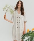 SUMMER DOUBLE TRENCH DRESS STRIPE