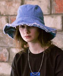 [unisex]REVERSIBLE DENIM BUCKET HAT