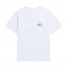 ILP 라인 드로잉 1/2 티셔츠 화이트