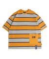 Stripe Pocket T Shirt_Mustard