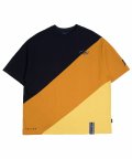 Division Color Block T Shirt_Mustard