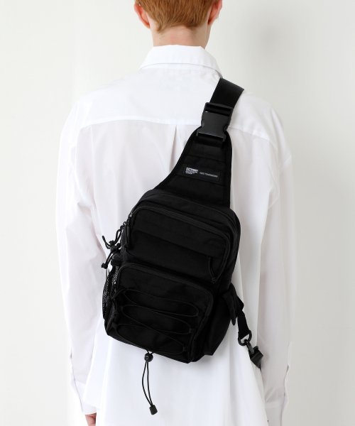 MUSINSA | PIECEMAKER CORDURA TECH SLING BAG (ALL BLACK)