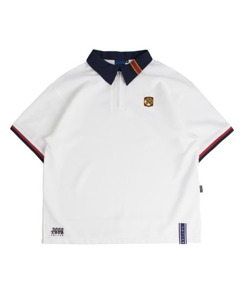로맨틱크라운(ROMANTIC CROWN) Half Zip Up Bowling Shirt_White - 사이즈 & 후기 | 무신사