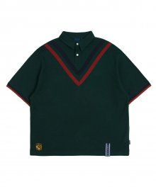 Chest Point Collar T Shirt_Green