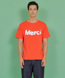 MERCI T-SHIRT [RED ORANGE]