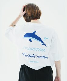 Dolphin Half-tee(white)