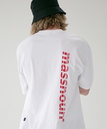 SL3 로고 오버핏 반팔 티셔츠 MSETS006-WT