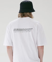 SL INT 로고 오버핏 반팔 티셔츠 MSETS007-WT