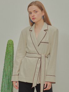 LINE COLOR JACKET-IVORY