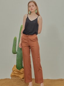 CHIC LINEN PANTS_BROWN