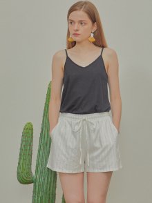 STRIPE SHORT PANTS-WHITE