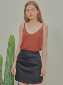 LINEN NATURAL SKIRTBLACK