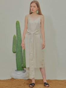 VELI SLEEVELESS ONE PIECE-BEIGE