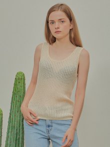 NET SLEEVELESS-IVORY