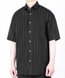 STO_001 핀 스프라이프 셔츠 블랙