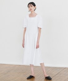 Square Dress-White