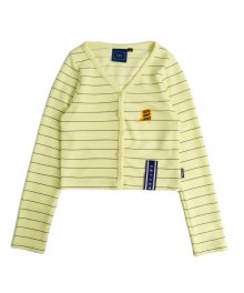 Stripe Knit Cardigan_Yellow