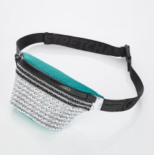 [S.K.N] Dot stripe knit fanny-bag S (Green)