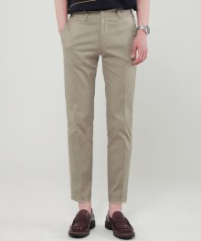 M#1627 daily stretch cotton slim slacks (beige)