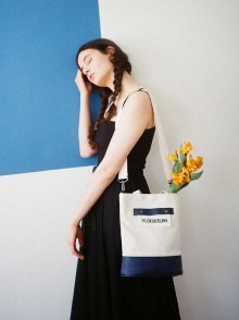 Sister Block Tote Bag (Navy)