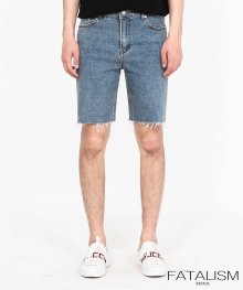 [기획상품]#0139 greysh blue slim 1/2 short pants