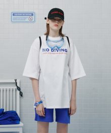 [로너] 섬머 다이빙 클럽 티셔츠-화이트