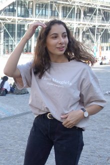 [남녀공용][4차발매]마르지엘라 오버핏 반팔 티셔츠 베이지